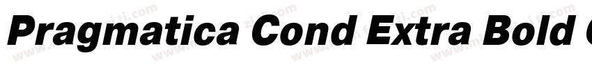Pragmatica Cond Extra Bold Oblique字体转换